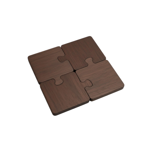 Acacia Puzzle Coasters – L: 3.07 in x W: 3.94 in – by HenlePro