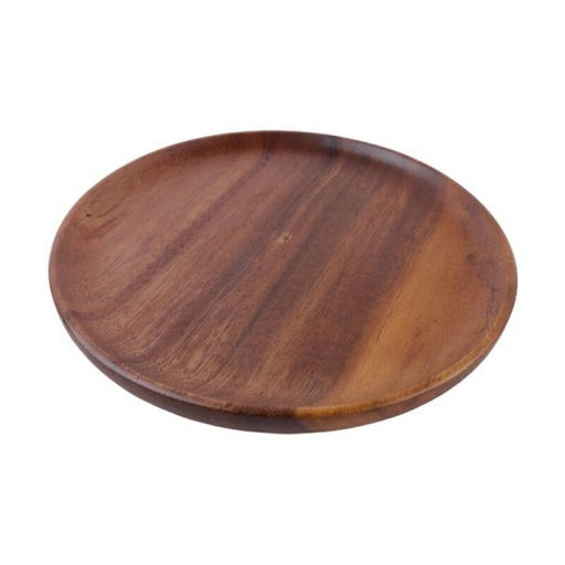 Walnut Wooden Serving Platter – H: 0.79 in / D: 7.87 in – by HenlePro