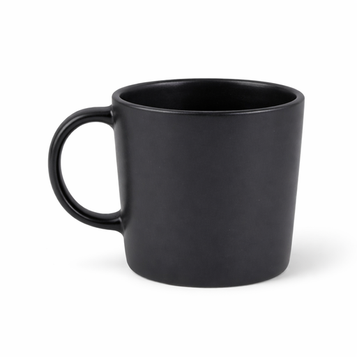 Ceramic Black Mug – L: 3.54 in x W: 4.72 in x H: 3.54 in – by HenlePro