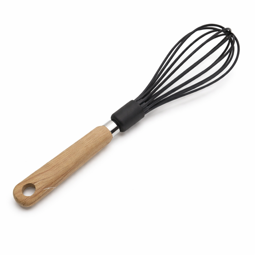 Whisk with Wood Grain Nylon Handle – L: 1.2 in x W: 1.2 in x H: 1.2 in / 1.2 lbs – by HenlePro