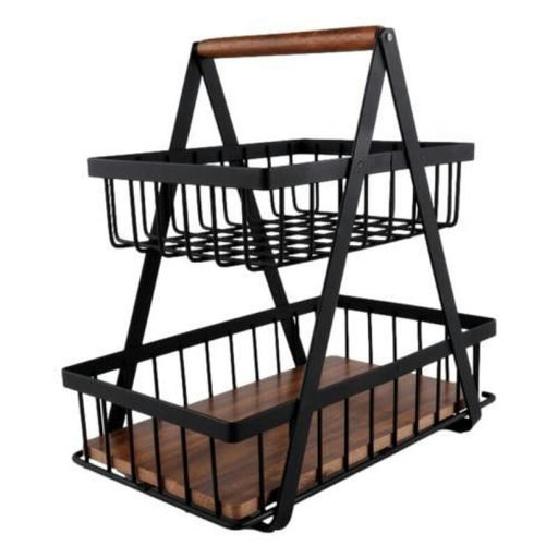 Metal Fruit Stand – L: 10.83 in x W: 6.5 in x H: 10.91 in – by HenlePro