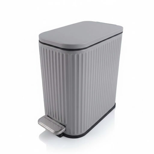 Urban Pedal Metal & Plastic Bin - Gray – L: 5.51 in x W: 9.06 in x H: 10.24 in – by HenlePro