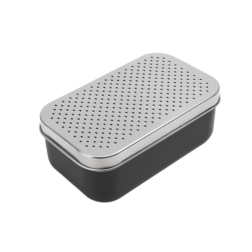 Grater with Container – L: 7.09 in x W: 3.94 in x H: 2.87 in – by HenlePro