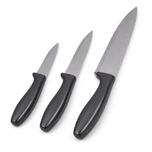 3Pc Metal Chef Knife Set – L: 12.2 in x W: 1.5 in x H: 0.98 in – by HenlePro