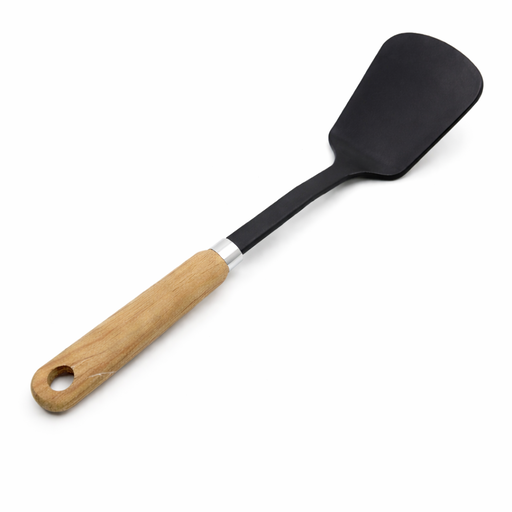 Spatula with Wood Grain Nylon Handle – L: 1.2 in x W: 1.2 in x H: 1.2 in / 1.2 lbs – by HenlePro