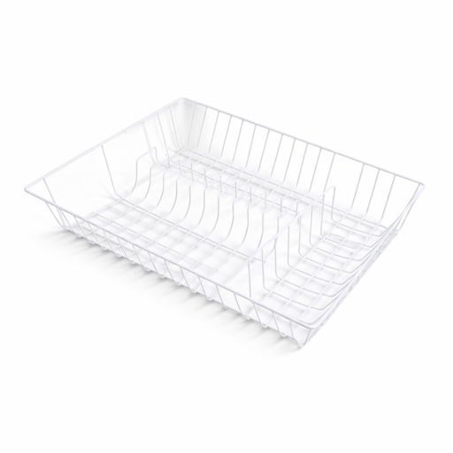 Sleek Dish Rack - White PVC – L: 17.28 in x W: 13.5 in x H: 3.15 in – by HenlePro