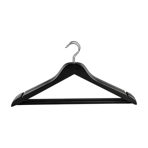 4 Wooden Black Hangers – L: 17.32 in x W: 8.27 in – by Hangets