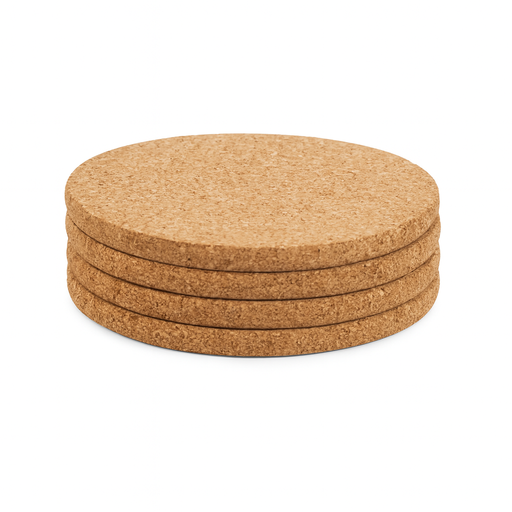 Natural Cork Drink Coasters (Pack Of 4) – 1.02 x 0.26 x 4.41 in – by HenlePro