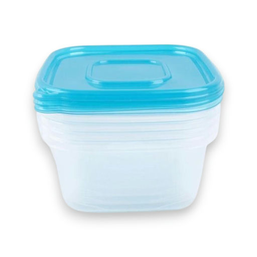 Set of Reusable Containers (5 Pcs) – L: 7.09 in x W: 6.69 in x H: 3.27 in – by Hecono