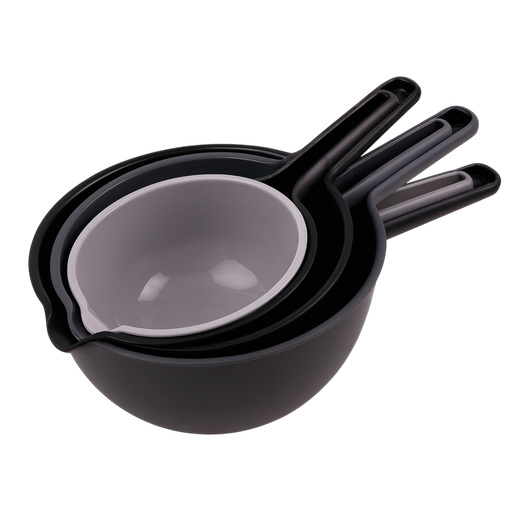 4Pc Nesting Plastic Bowl Set – 6 x 3 x 2 in → 15 x 10 x 5 in – by HenlePro
