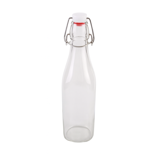 Glass Swing Bottle (500 Ml) – W: 2.6 in x H: 10.63 in – by Hecono