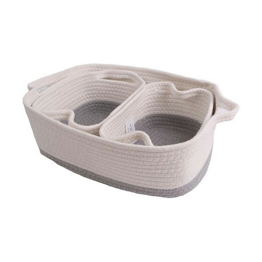 Set of Cotton Rope Baskets (3 Pcs) – 12.20 x 11.02 x 4.72 in – by HenlePro