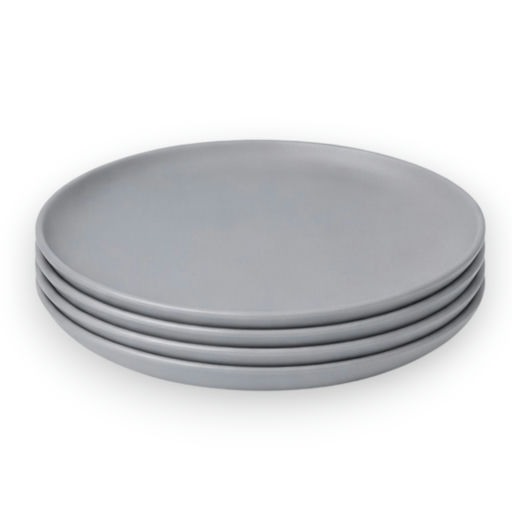 Modern Grey Dinner Plates Set (4 Pcs) – D: 10.43 in – by HenlePro