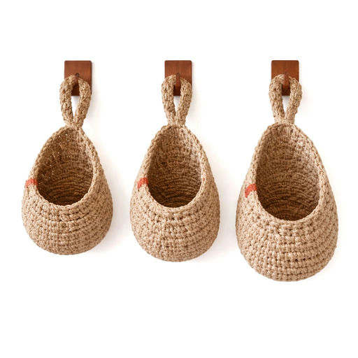 Jute Storage Baskets (3 Pcs) – 6 x 8 x 4 / 6 x 9 x 5 / 7 x 9 x 5 in – by HenlePro