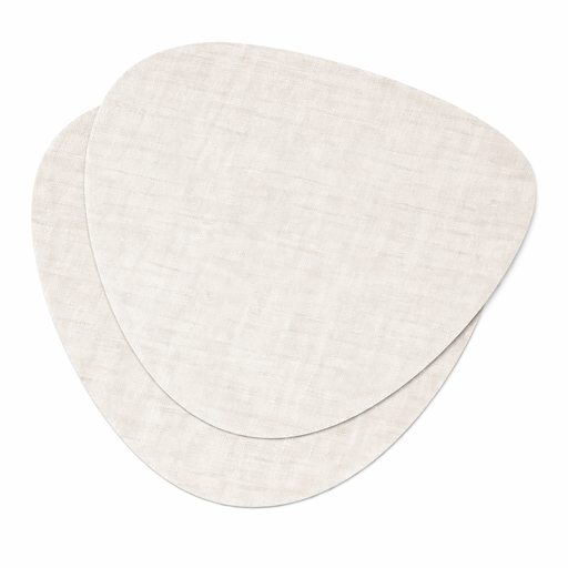 Modern White Placemat - Polyester – L: 5.51 in x W: 4.33 in – by HenlePro