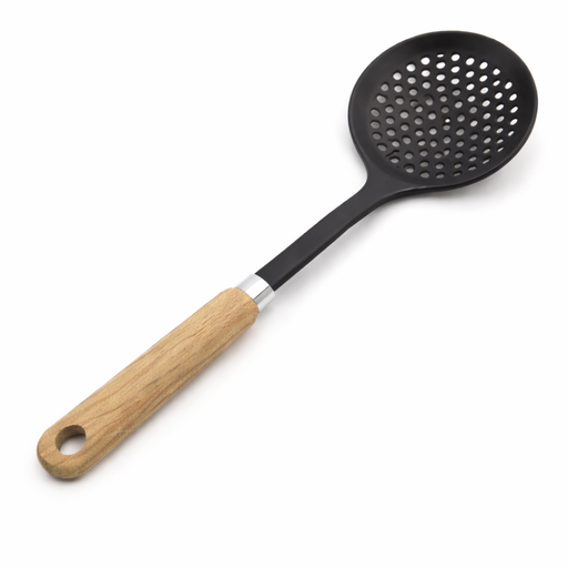 Strainer Spoon with Wood Grain Nylon Handle – L: 1.2 in x W: 1.2 in x H: 1.2 in / 1.2 lbs – by HenlePro