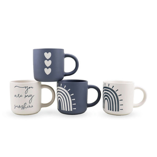 Coastal Ceramic Mug Set – 300 ml – by HenlePro