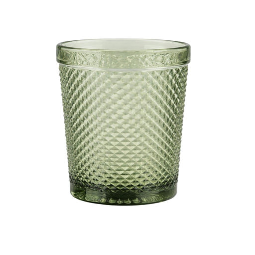 Emerald Rhombus Glass Cup – D: 3.15 in – by Hecono