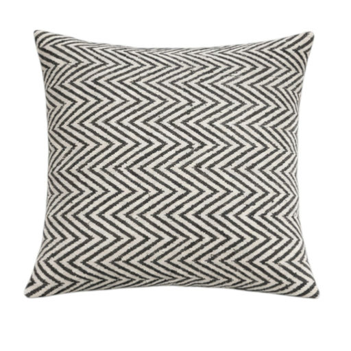 Woven Cotton Cushion Pattern On One Side - Filling Included (L: 23.62 in x W: 23.62 in) – SKU 0384 – by HenlePro