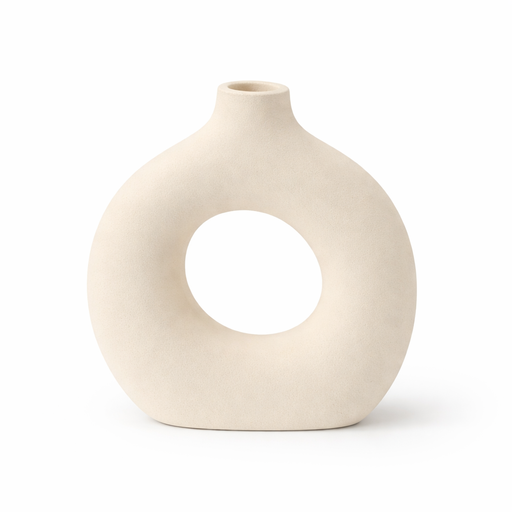 Ceramic Vase – L: 10.24 in x W: 11.81 in x H: 3.15 in – by HenlePro
