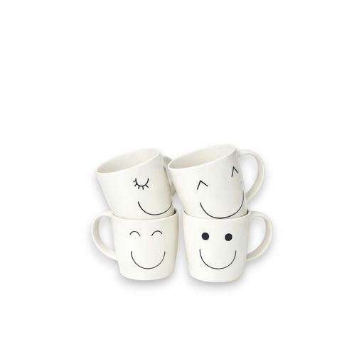 Set Of Ceramic Mugs (4 Pcs) – 300 ml – by HenlePro