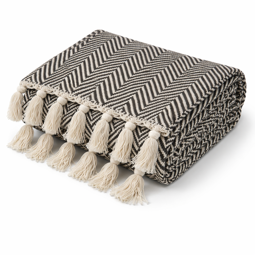 Cotton Throw (L: 62.99 in x W: 47.24 in) – SKU 0396 – by HenlePro