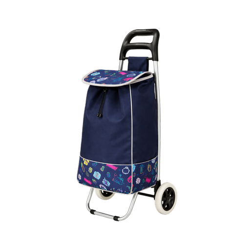 Folding Shopping Cart 2 Wheels (L: 10 in x W: 10 in x H: 40 in) – SKU 14983 04 – by HenlePro