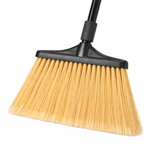 Fibre Angle Floor Broom With Pvc Handle 48" – W: 8 in x H: 48 in – by HenlePro