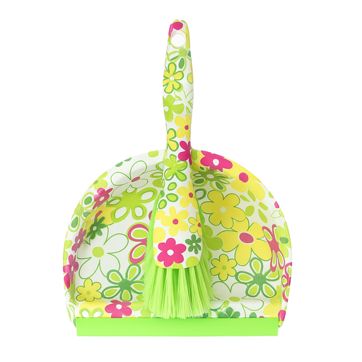Plastic Dust Pan with Designs – L: 12 in x W: 8 in – by HenlePro