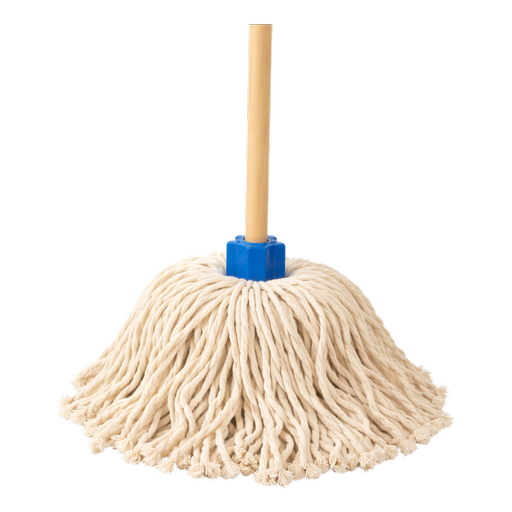 Cotton Floor Mop With Wood Handle (16 Ozs) – 1 lbs – by HenlePro