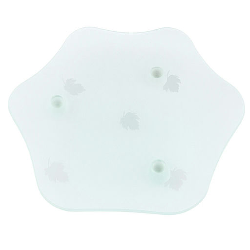 Clear Glass Serving Plate With Feet – L: 7 in x W: 7 in – by HenlePro