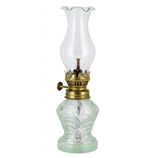 Transparent Clear Glass Oil Lamp (H: 9 in) – by HenlePro