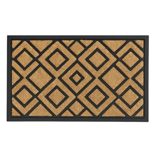 Rectangular Coco Brush Doormat Rubber Back (L: 30 in x W: 18 in) – SKU 4563 01 – by HenlePro