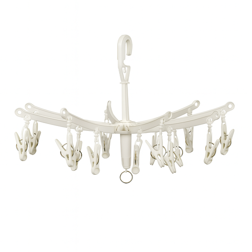 16 Plastic Hanging Clothes Pins – L: 17.72 in x W: 17.72 in x H: 12.2 in – by HenlePro