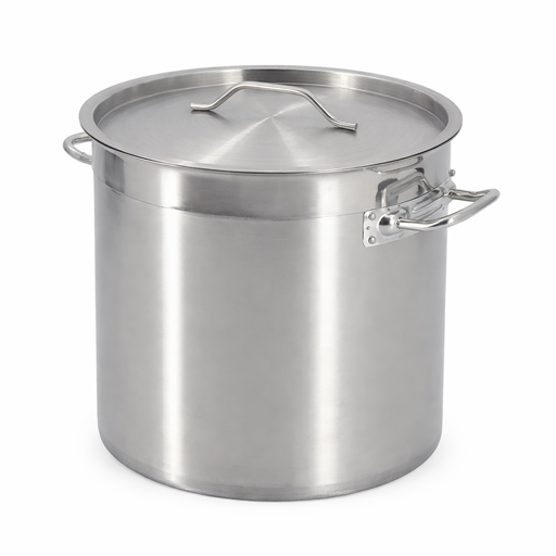 36L Stainless Steel Stock Pot Restaurant Quality – H: 14 in / D: 14 in – by HenlePro