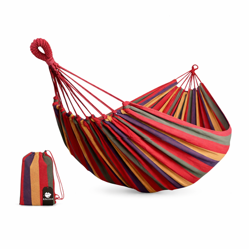 Single Cotton Hammock Assorted Colors – L: 78 in x W: 30 in – by HenlePro