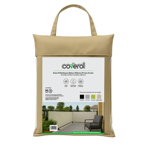 Balcony Cover Beige – L: 192 in x H: 30 in – by Coverol