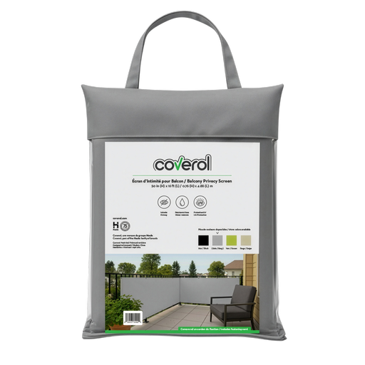 Balcony Cover Gray – L: 192 in x H: 30 in – by Coverol