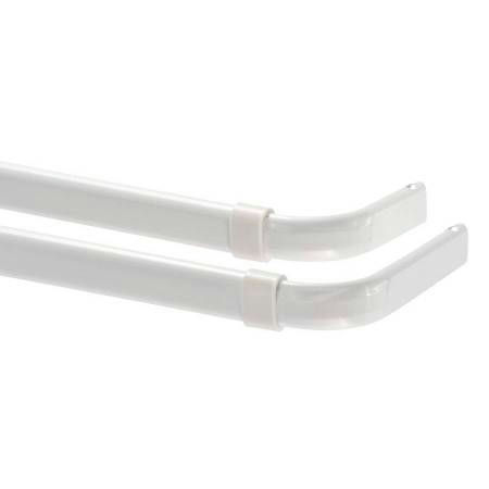 Double Flat White Curtain Rod – 2.5 in à 3.5 in · 28 in x 48 in – by HenlePro