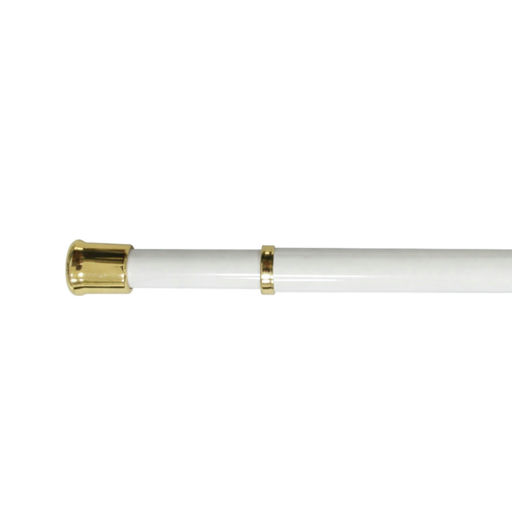 Round White Spring Café Rod – 3/8-7/16 in · 48 in x 86 in – by HenlePro