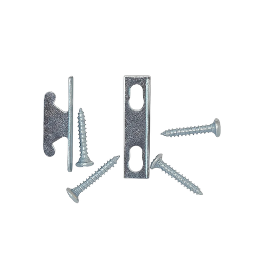2 Nickel Single Brackets For Flat Curtain Rod – 11 19" – by HenlePro