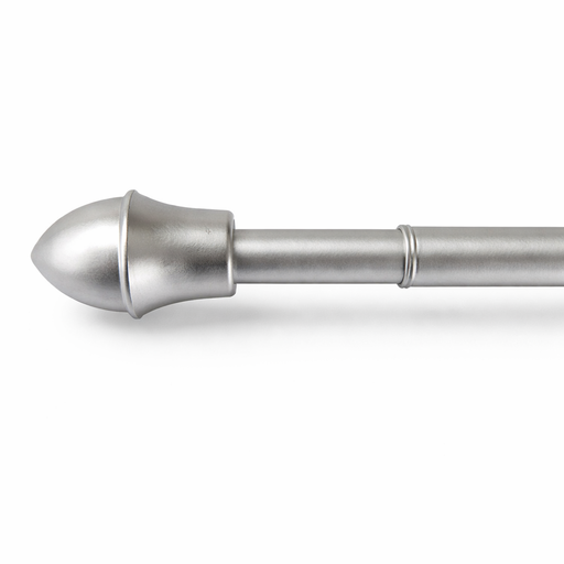 Silver Café Curtain Rod (3/8-7/16 in · 48 in x 86 in) – by HenlePro
