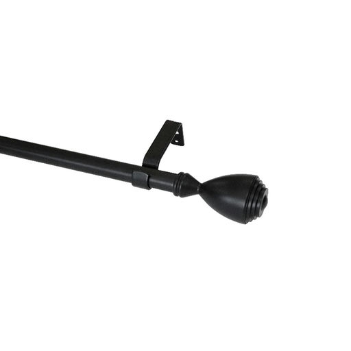 Decorative Curtain Rod With Black Finial (5/8-3/4 in · 28 in x 48 in) – SKU 8057 07 – by HenlePro