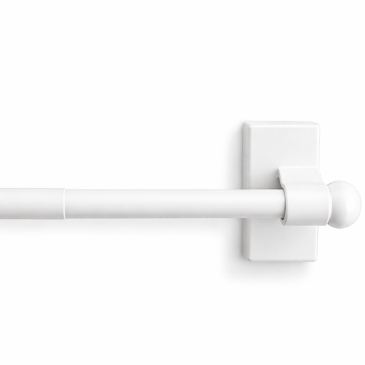 White Magnetic Door Curtain Rod – 3/8-7/6 in · 18 in x 28 in – by HenlePro