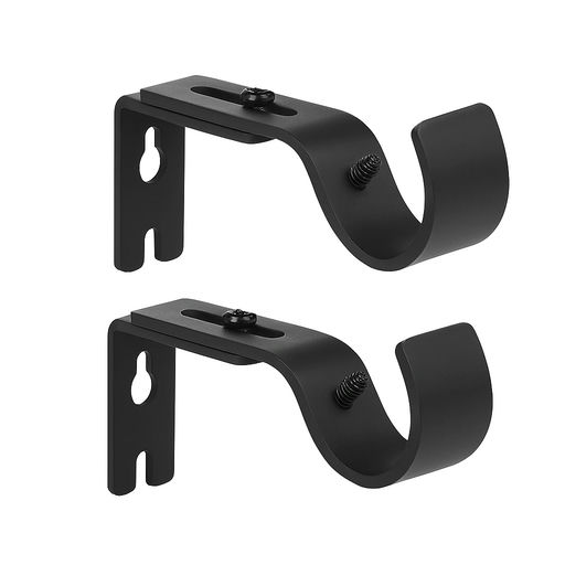 2 Curtain Rod Hooks Black – 4 x 3/4 in – by HenlePro