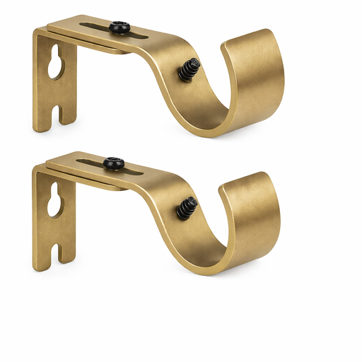 2 Curtain Rod Hooks Gum-Pewter – 4 x 3/4 in – by HenlePro