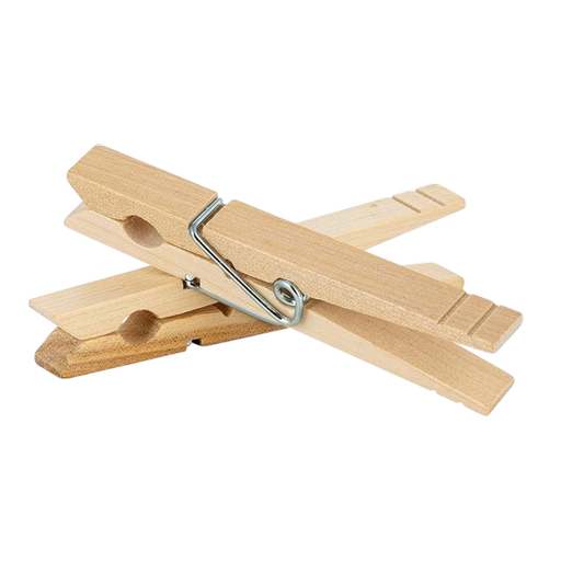 Large Wood Clothes Pins (24) – 3.5 x 1/2 in – by HenlePro