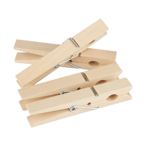 Regular Wood Clothes Pins (50) – 3.0 x 3/8 in – by HenlePro