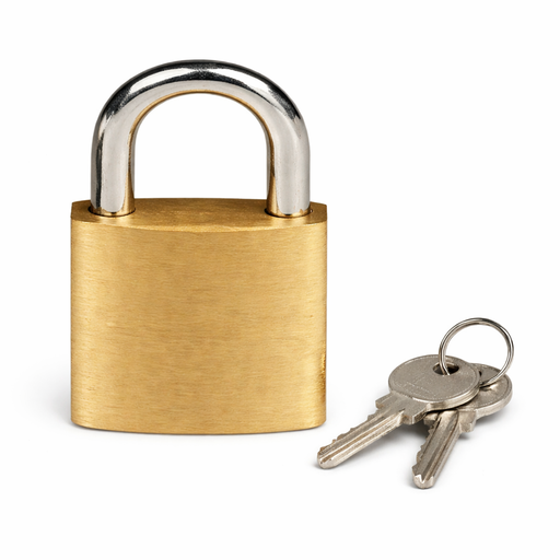 Brass Padlock W/ 3 Keys (2 in) – by HenlePro