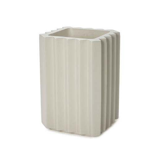 Zigzag Small Matte Finish Beige – L: 14 in x W: 14 in x H: 20 in – by Le Présent
